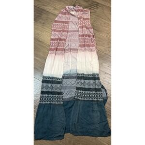 Sundance Womens Crochet Kimono Duster Vest Dip Dye Bohemian‎ Hippie Ombré Size M